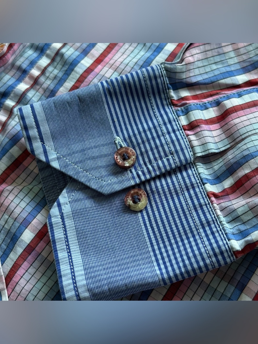 Etro Multicolor Patchwork Paisley Plaid Button-Up Shirt View 4